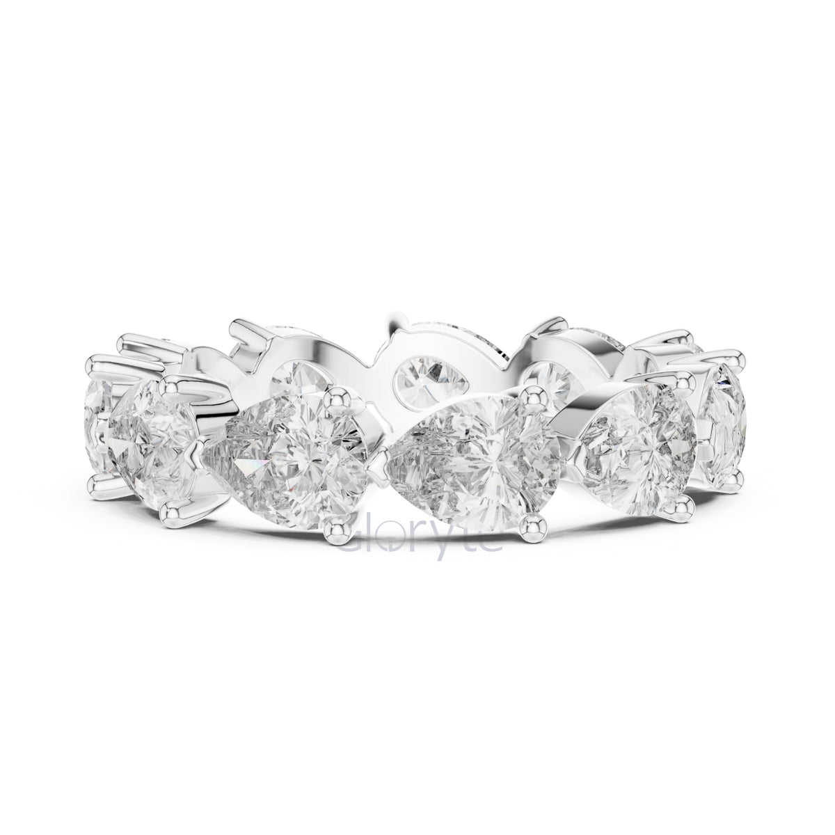 Pear Cut Diamond Eternity Band Ring