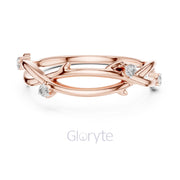 Nature-Inspired Vine Diamond Band