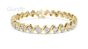 Diamond Wave Tennis Bracelet 3.80mm