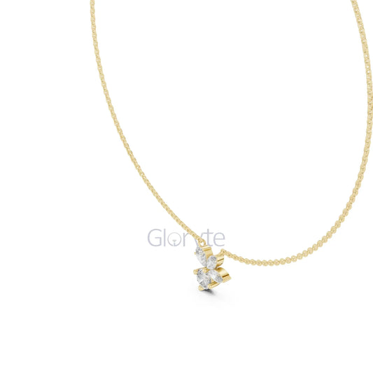 Diamond Floral Pendant Necklace