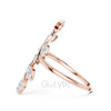 Leaf Vine Diamond Ring in 925 Silver, 10K & 14K Gold | Nature Inspired Band