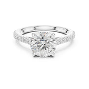 Diamond Solitaire Ring with Side Accents