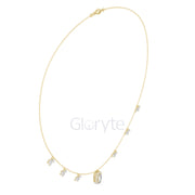 Emerald Halo & Marquise Diamond Necklace