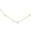Minimalist Diamond Station Necklace with Round & Baguette Cut Diamonds – Includes Chain