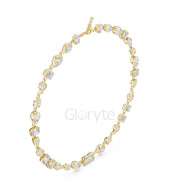 Multi-Shape Diamond Bezel Necklace