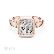 Bezel Set Diamond Solitaire Ring | Modern Elegance