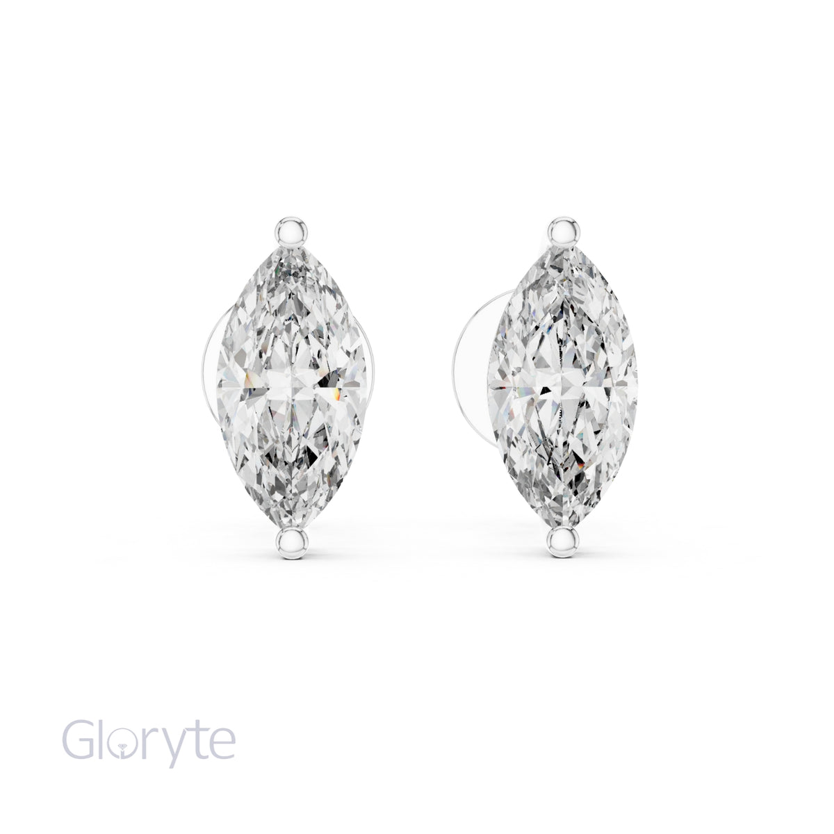 Marquise Cut Diamond Stud Earrings