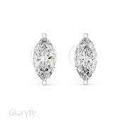 Marquise Cut Diamond Stud Earrings