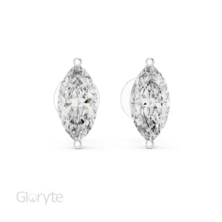 Marquise Cut Diamond Stud Earrings