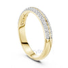 Double Row Diamond Band Ring in 925 Silver, 10K & 14K Gold