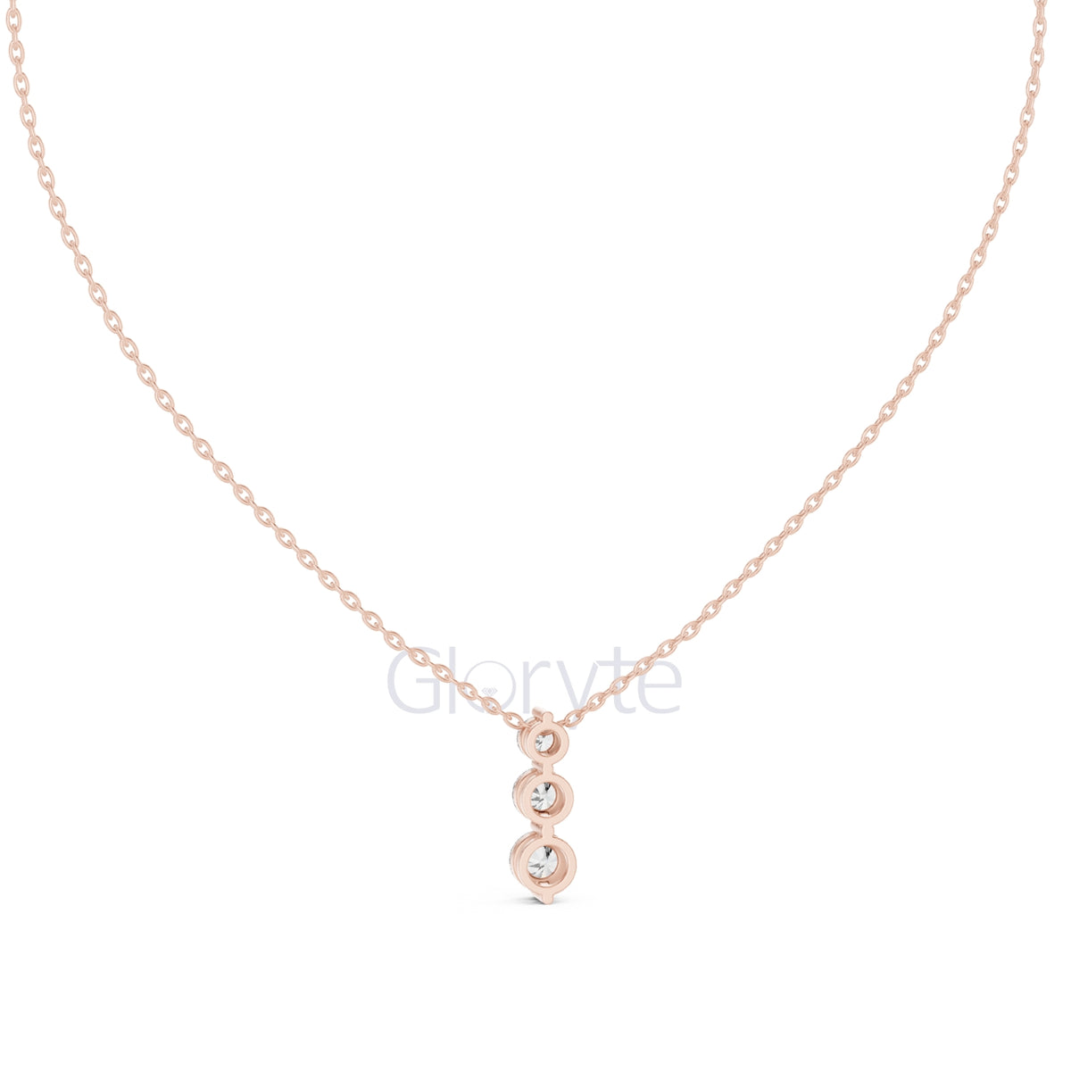 Three-Stone Diamond Pendant Necklace (1.11 CT)
