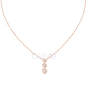 Three-Stone Diamond Pendant Necklace (1.11 CT)