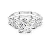 Diamond Bridal Set with Side Stones – 2.86 Carat