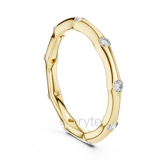 Bezel Set Diamond Stackable Ring