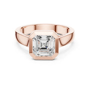 Bezel Set Diamond Solitaire Ring | Modern Elegance