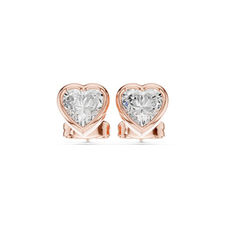 Elegant Bezel Diamond Stud Earrings