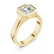 Bezel Set Diamond Solitaire Ring | Modern Elegance