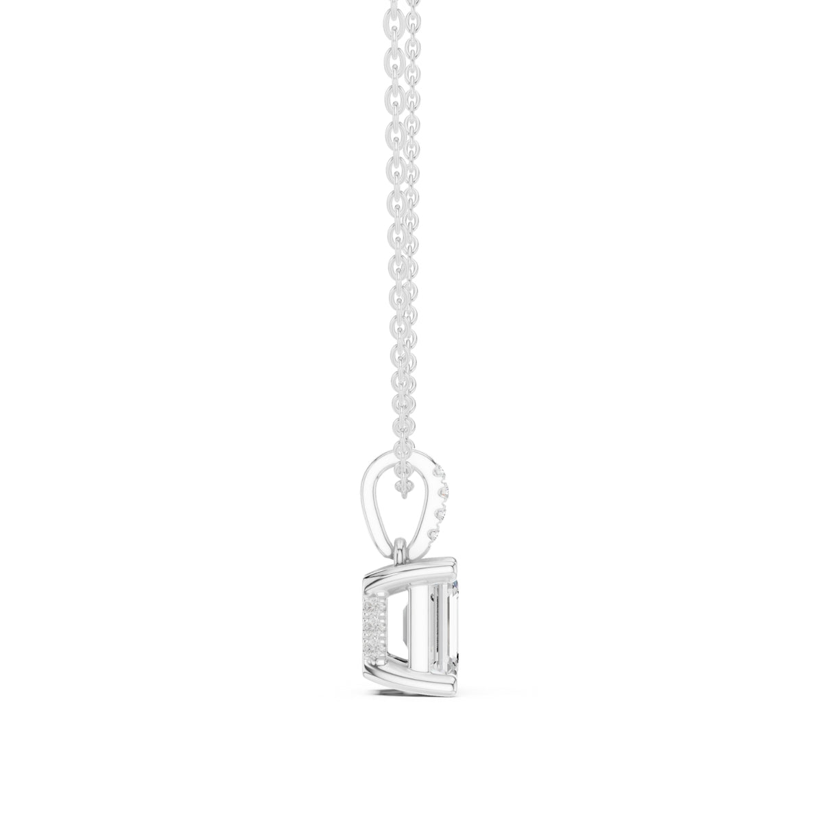 Diamond Solitaire Bezel Pendant Necklace (1.50ct) with Chain