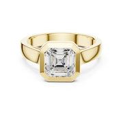 Bezel Set Diamond Solitaire Ring | Modern Elegance