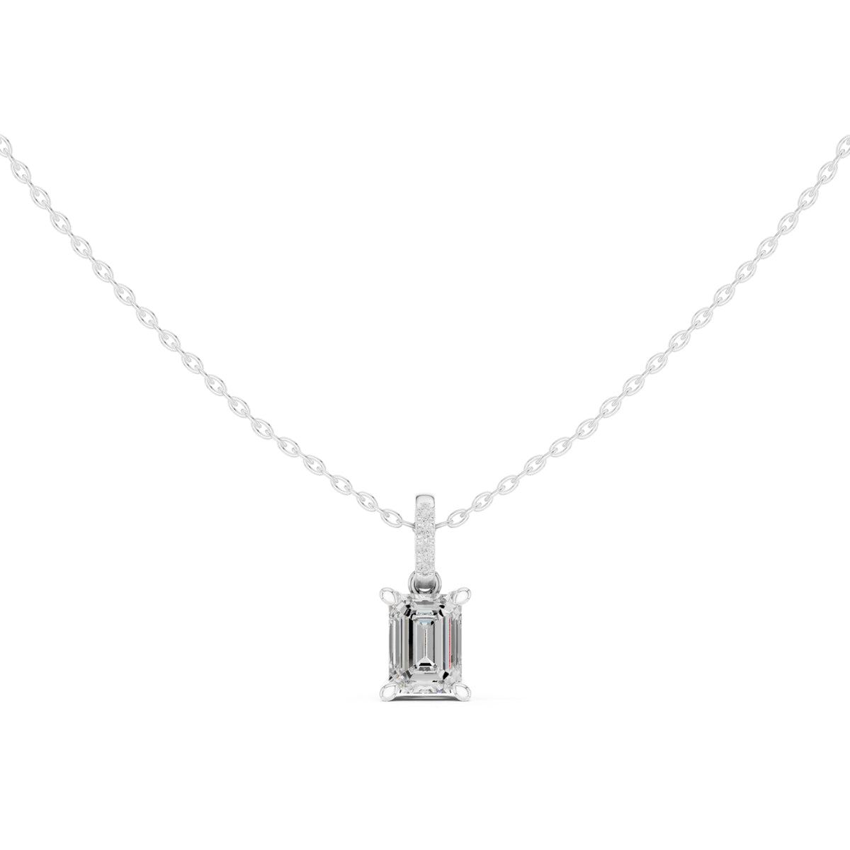 Diamond Solitaire Bezel Pendant Necklace (1.50ct) with Chain