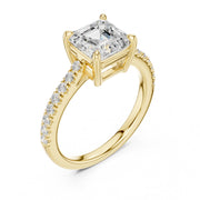 Diamond Solitaire Ring with Side Accents