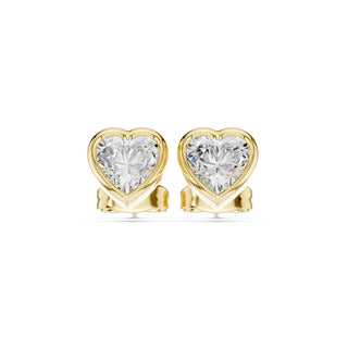Elegant Bezel Diamond Stud Earrings