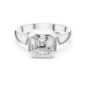 Bezel Set Diamond Solitaire Ring | Modern Elegance