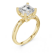 Elegant 2.5ct Solitaire Diamond Ring with Accent Side Stones