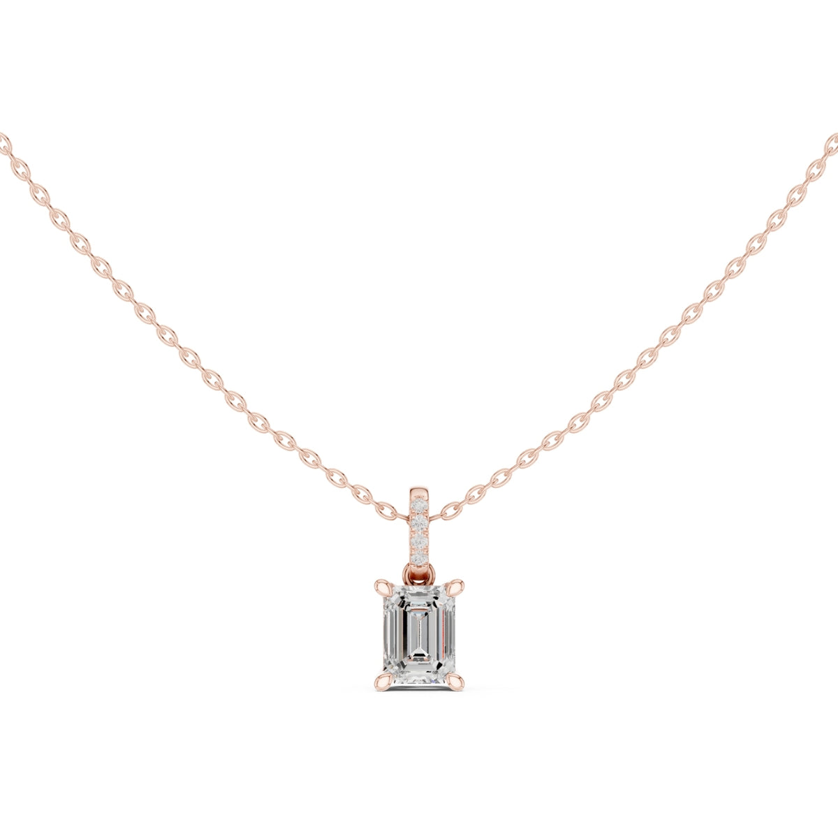 Diamond Solitaire Bezel Pendant Necklace (1.50ct) with Chain