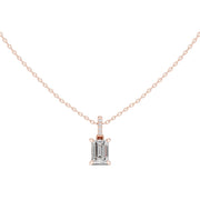 Diamond Solitaire Bezel Pendant Necklace (1.50ct) with Chain