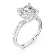 Elegant 2.5ct Solitaire Diamond Ring with Accent Side Stones