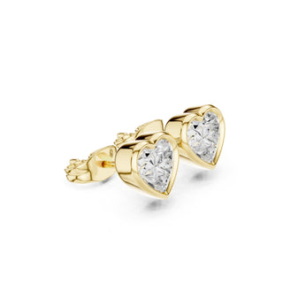 Elegant Bezel Diamond Stud Earrings