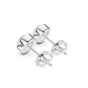 Elegant Bezel Diamond Stud Earrings | 2.50 Carat Total Weight