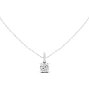 Diamond Solitaire Bezel Pendant Necklace (1.50ct) with Chain