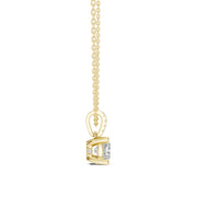 Diamond Solitaire Bezel Pendant Necklace (1.50ct) with Chain