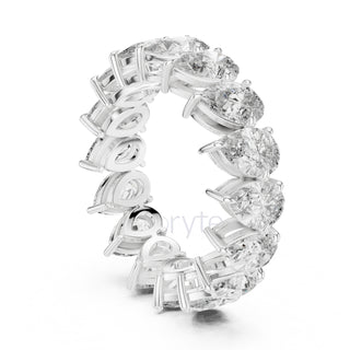 Pear Cut Diamond Eternity Band