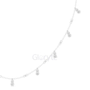 Dangling Diamond Station Necklace