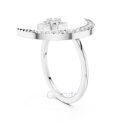 Moon & Star Diamond Ring
