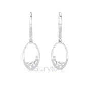 Eternal Spark Oval Drop Diamond Earrings
