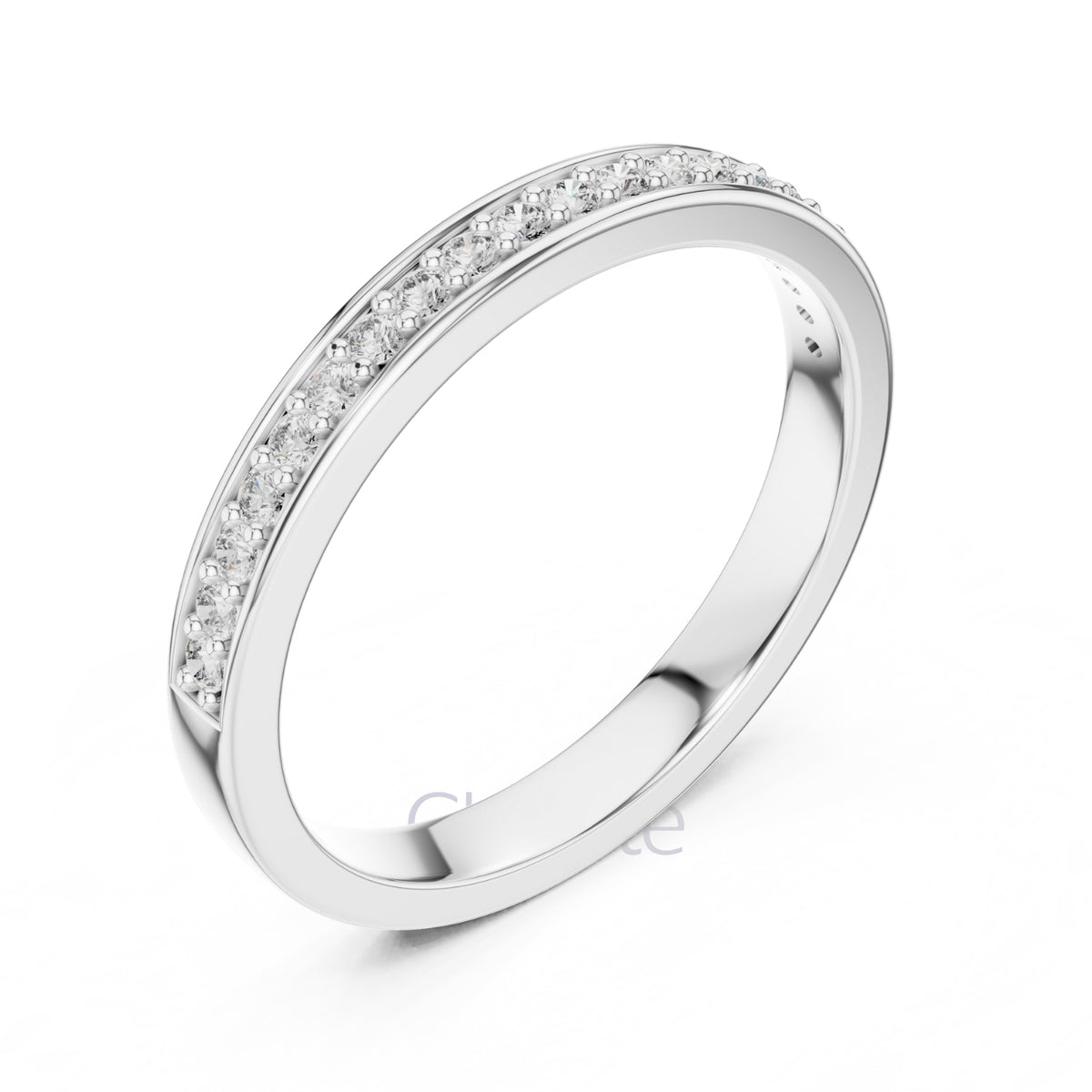 Double Row Diamond Band Ring