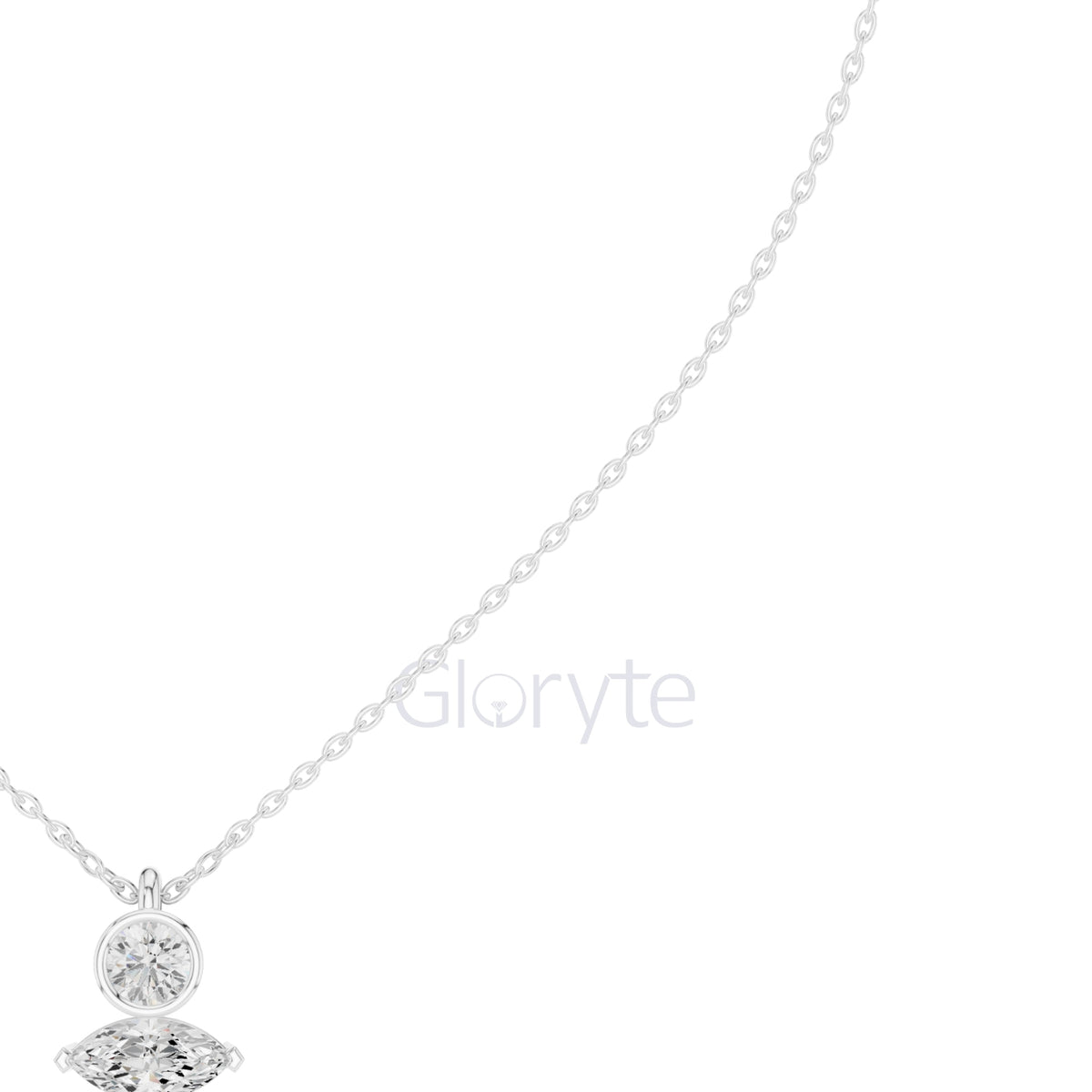 Two-Stone Diamond Pendant Necklace