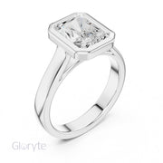 Bezel Set Diamond Solitaire Ring | Modern Elegance