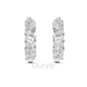 Cluster Diamond Hoop Earrings