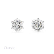 Round Brilliant Cut Diamond Stud Earrings