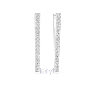 Geometric V-Shape Hoop Earrings