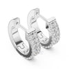 Double Row Classic Diamond Hoop Earrings – Lab-Grown or Moissanite