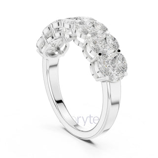 Nature Inspired Marquise Diamond Band Ring