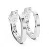 Classic Round Solitaire Diamond Hoop Earrings – Lab-Grown & Moissanite