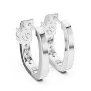 Classic Round Solitaire Diamond Hoop Earrings