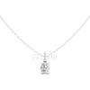 Oval Cut Pendant with Diamond Bail | 1.50 CT